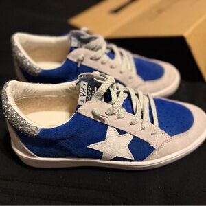 Vintage Havana Blue and Silver Star Sneakers